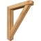 Ekena Millwork Traditional Arts and Crafts Rough Sawn Bracket w/ Offset Brace, Western Red Cedar, 6"W x 34"D x 38"H BKT0604X34X38TRA03RWR - alternate 1